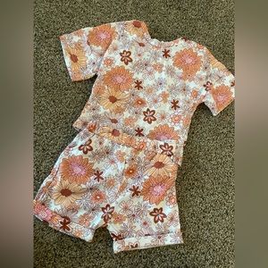 Matching floral shorts set